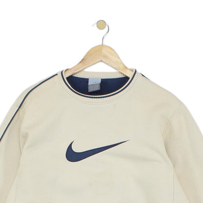 Mens Spell Out Sweatshirt Swoosh Crew Neck