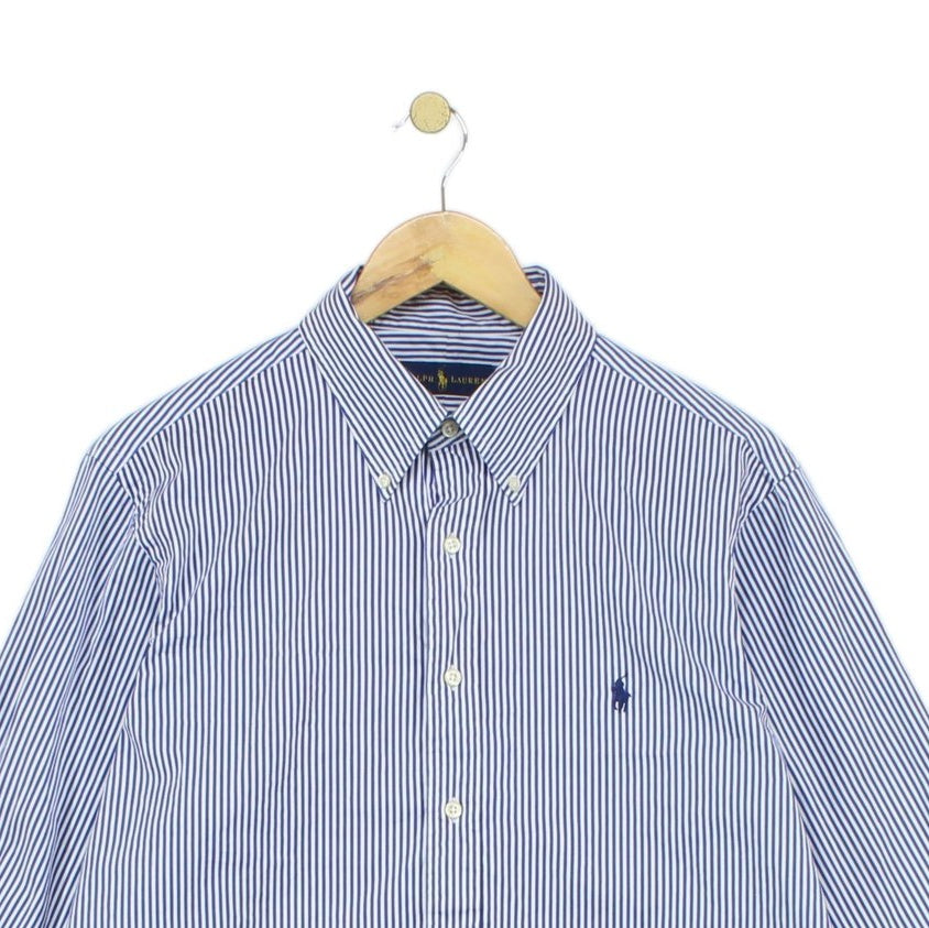 Mens Striped Shirt Classic Button Down