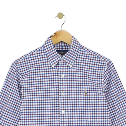Mens Shirt Check Button Up Slim Fit