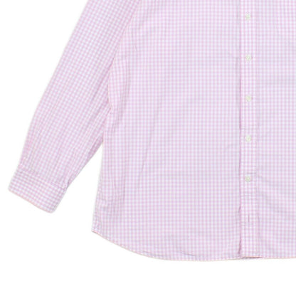 Mens Check Shirt Button Up Long Sleeve Cotton