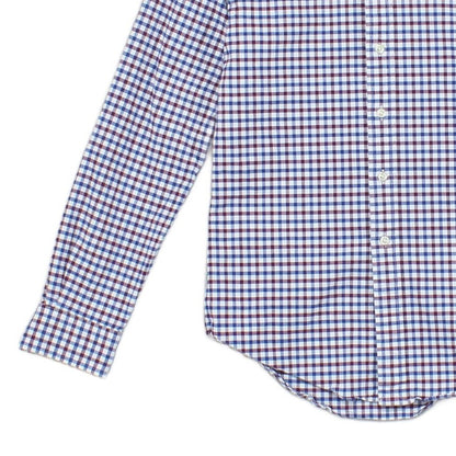 Mens Shirt Check Button Up Slim Fit