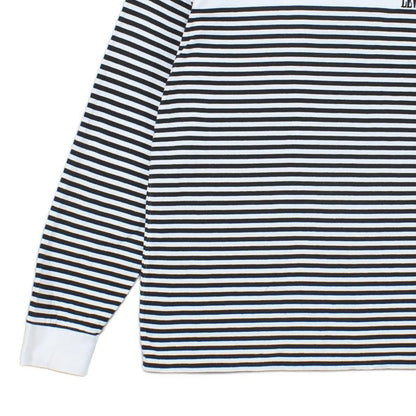 Mens T-Shirt Striped Crew Neck Long Sleeve