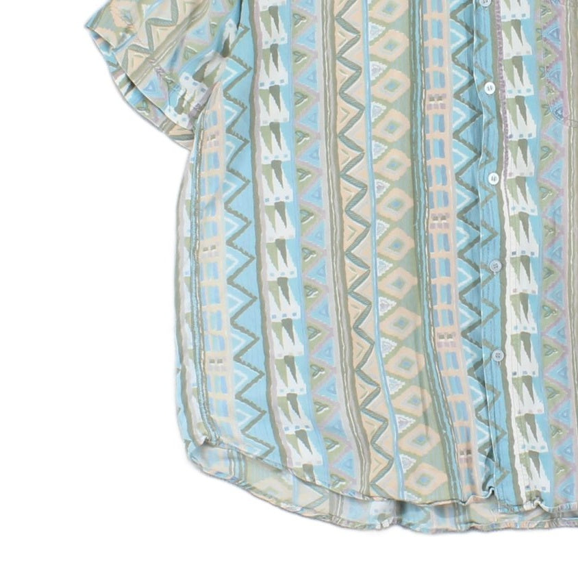 Mens Viscose Patterned Shirt Short Sleeve