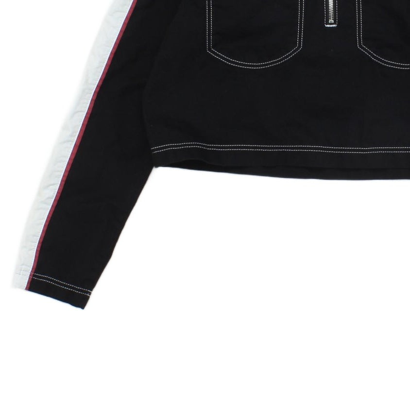 Womens 1/4 Zip Jacket Long Sleeve Cropped
