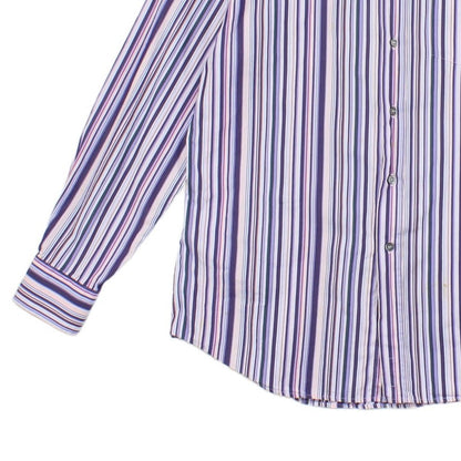 Mens Striped Shirt Made In Italy Long Sleeve Cotton