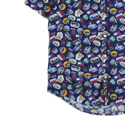 Mens Shirt Slim Fit Short Sleeve Patterned