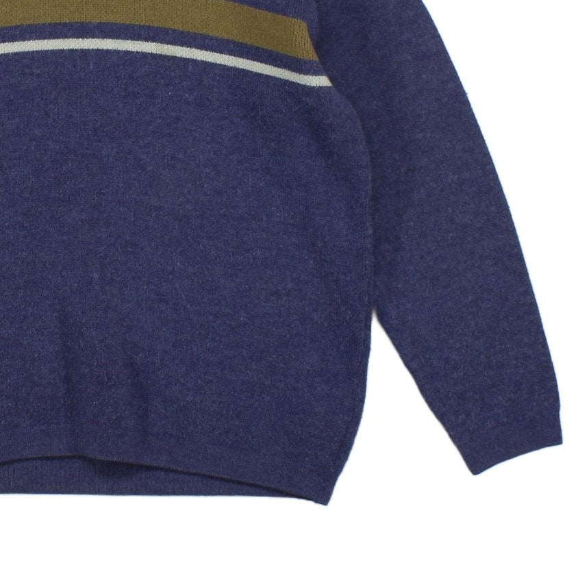 Mens Jumper Crew Neck Stripe Logo