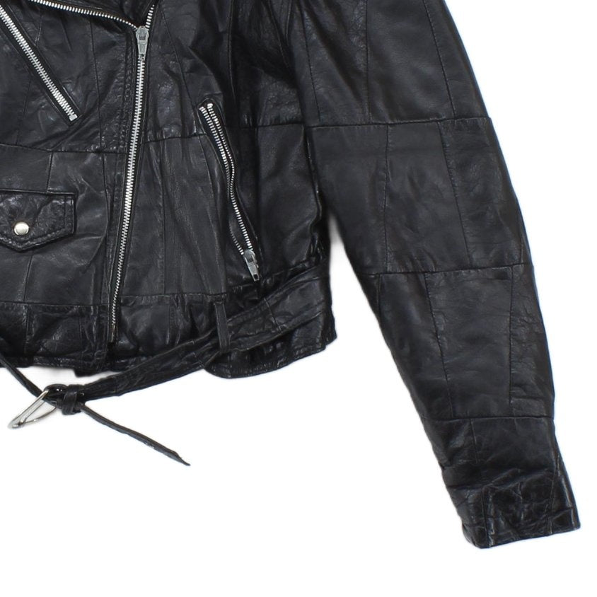 Womens Leather Jacket Biker Motorcycle