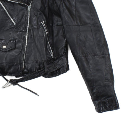 Womens Leather Jacket Biker Motorcycle