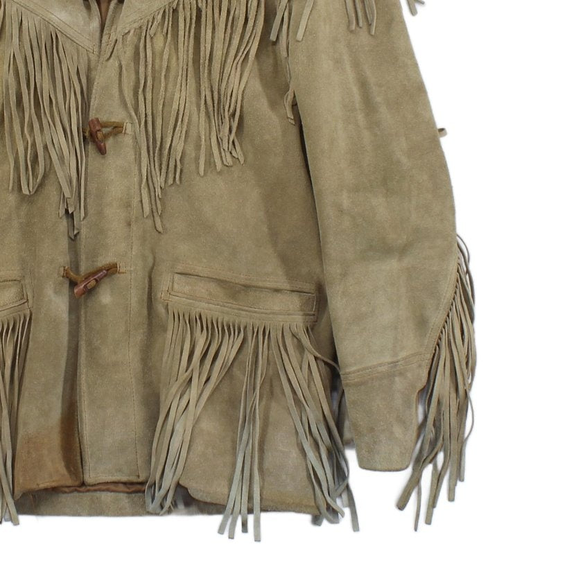 Mens Leather Fringe Jacket Western