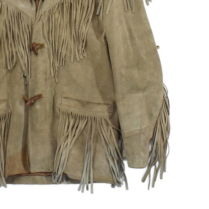 Mens Leather Fringe Jacket Western