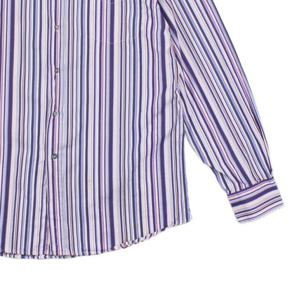 Mens Striped Shirt Made In Italy Long Sleeve Cotton