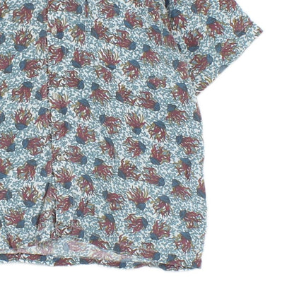 Mens Abstract Shirt Short Sleeve Short