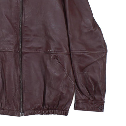 Mens Leather Jacket Full Zip Outerwear
