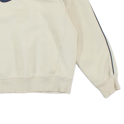 Mens Spell Out Sweatshirt Swoosh Crew Neck