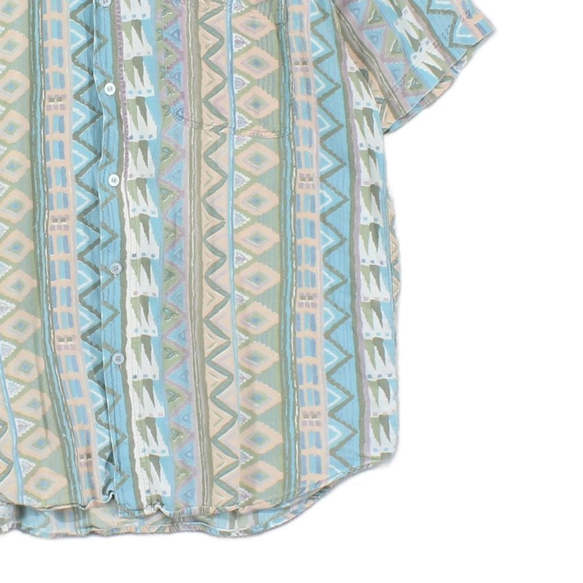 Mens Viscose Patterned Shirt Short Sleeve
