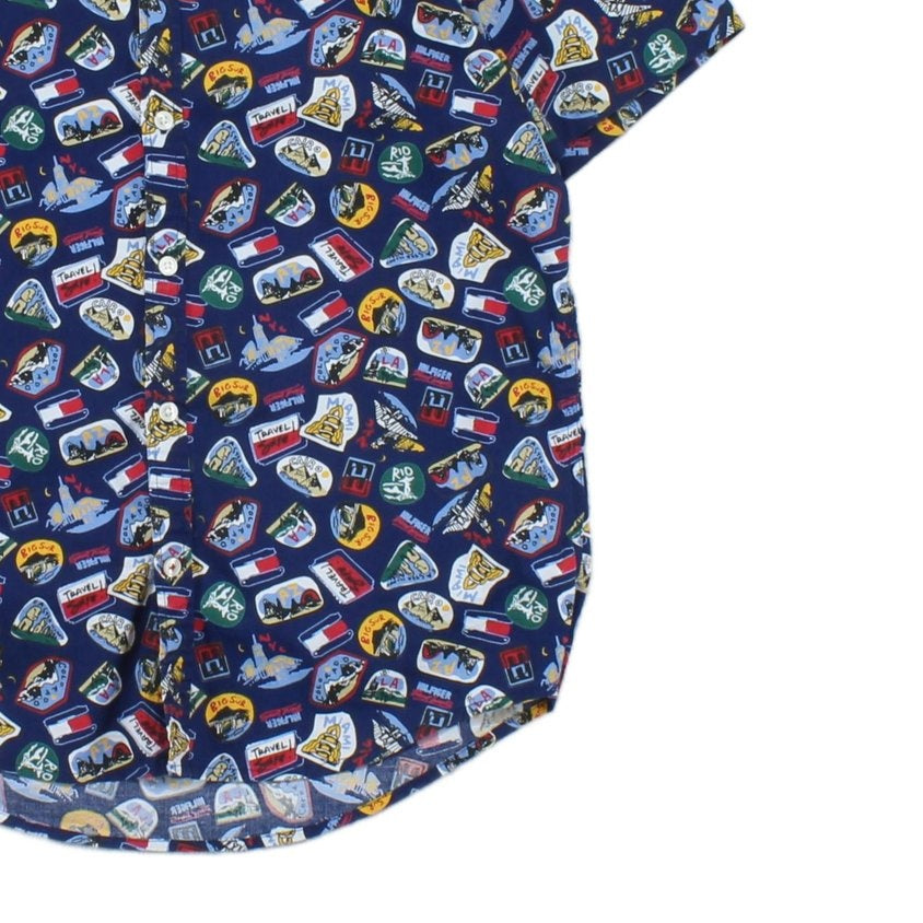 Mens Shirt Slim Fit Short Sleeve Patterned