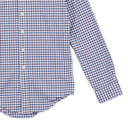 Mens Shirt Check Button Up Slim Fit
