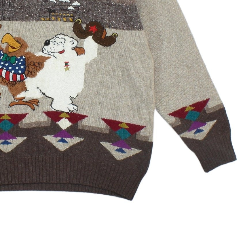 Mens Jumper Made In Italy Pattern Knit Wool