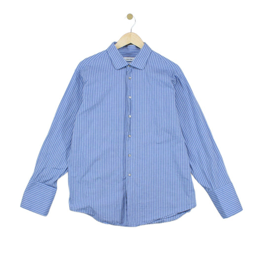 Mens Striped Shirt Regular Fit Cufflink