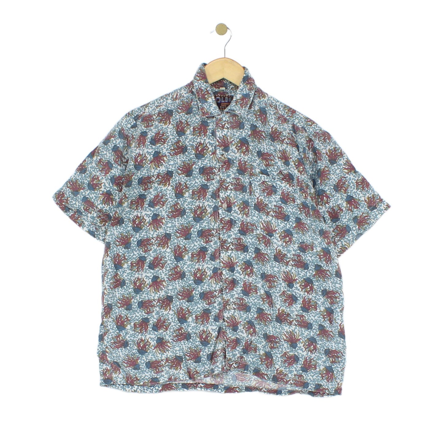 Mens Abstract Shirt Short Sleeve Short