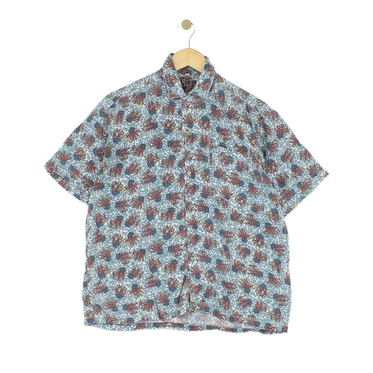 Mens Abstract Shirt Short Sleeve Short