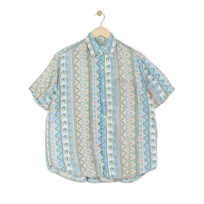 Mens Viscose Patterned Shirt Short Sleeve
