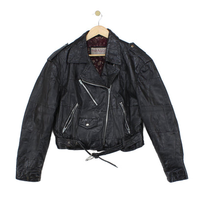 Womens Leather Jacket Biker Motorcycle