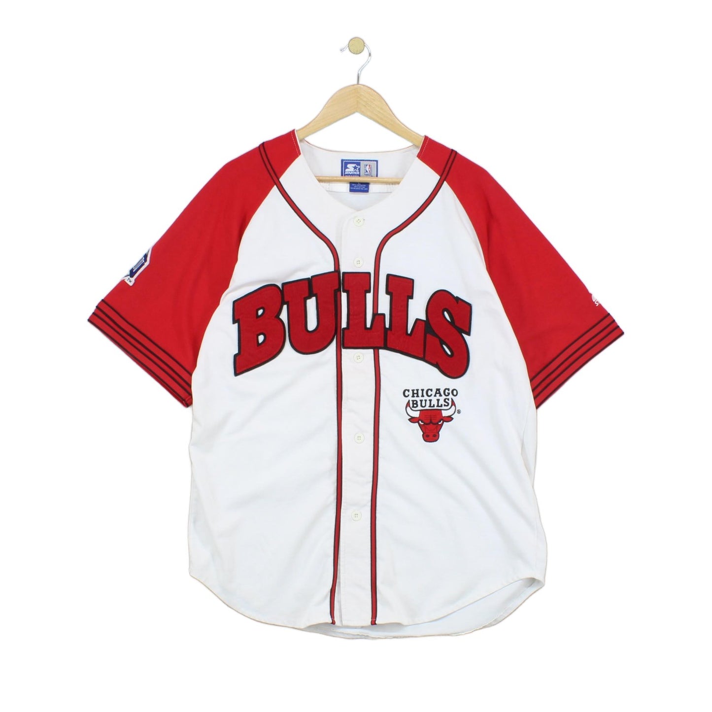 Mens Chicago Bulls Baseball T Shirt Nba Basketball