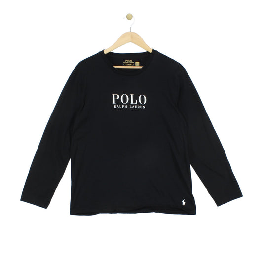 Mens T-Shirt Long Sleeve Crew Neck
