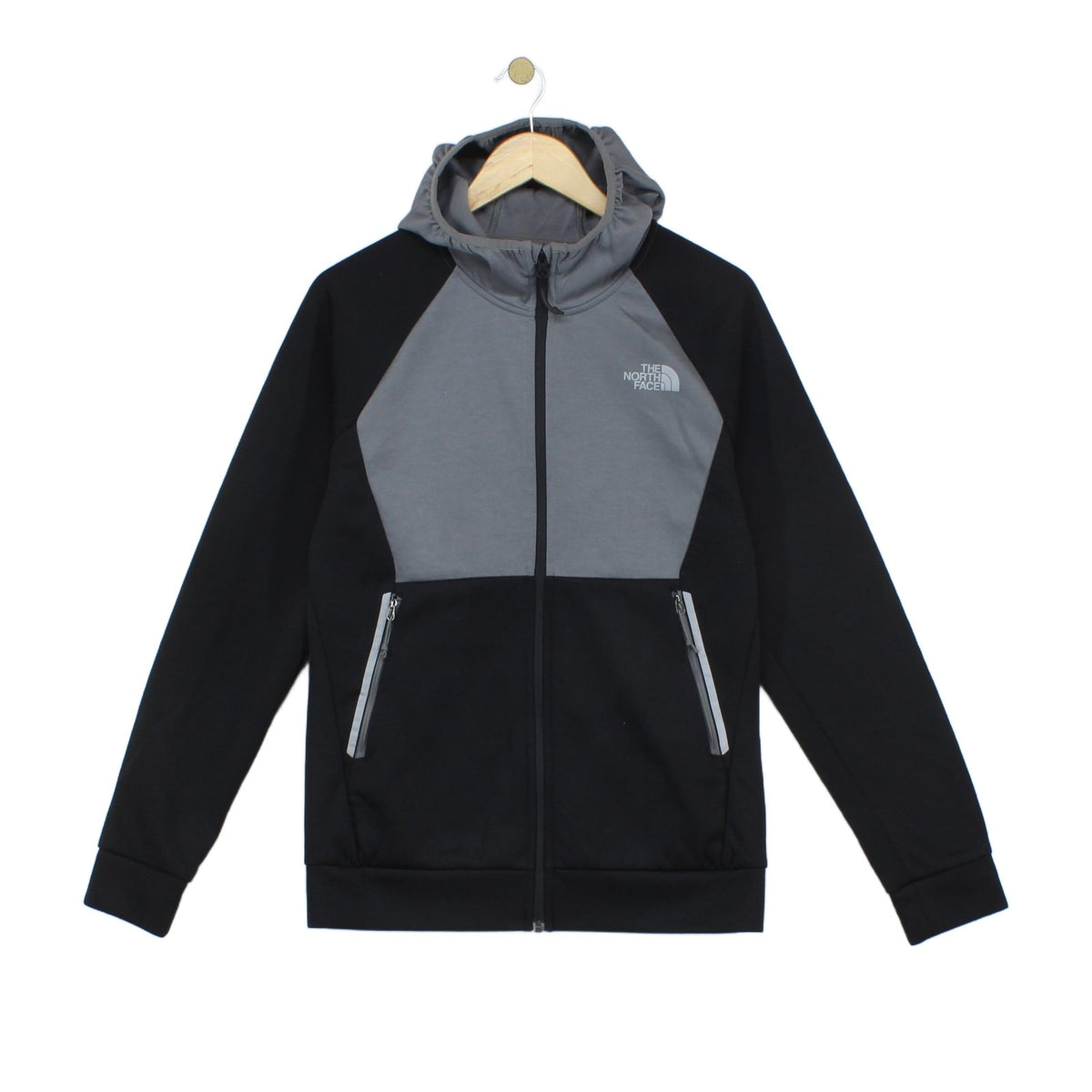 Mens Fleece Hoodie Full Zip Two Tone Outdoor