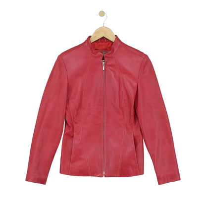 Womens Leather Jacket Full Zip