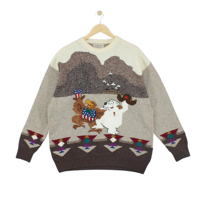 Mens Jumper Made In Italy Pattern Knit Wool