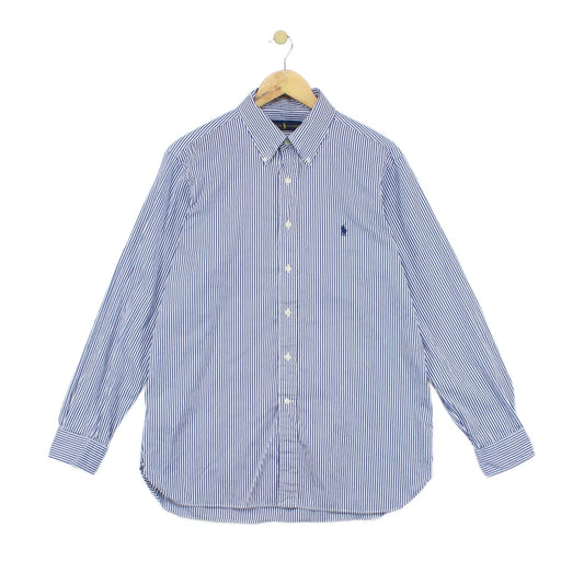 Mens Striped Shirt Classic Button Down