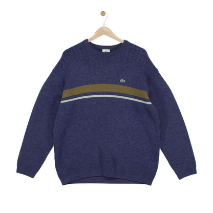 Mens Jumper Crew Neck Stripe Logo
