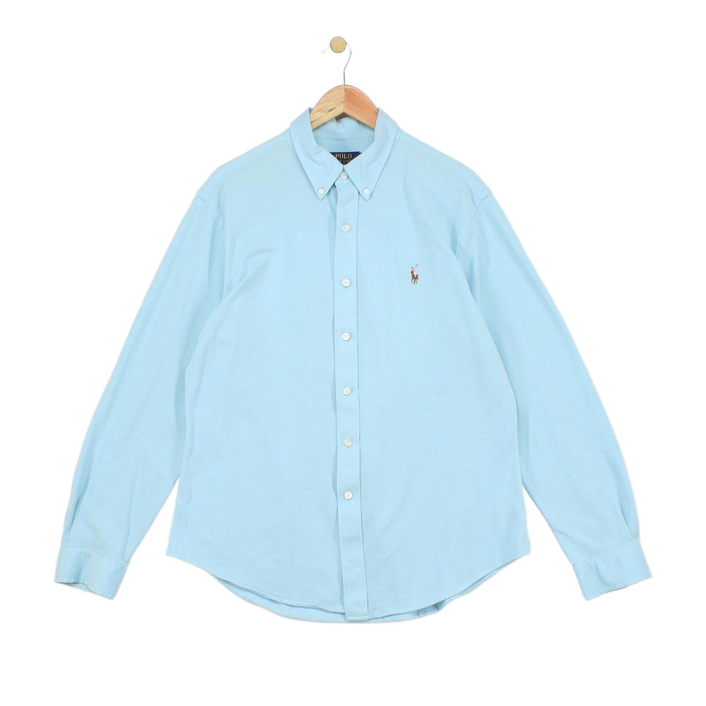 Mens Knit Shirt Button Up Long Sleeve Cotton
