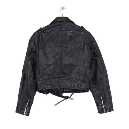 Womens Leather Jacket Biker Motorcycle