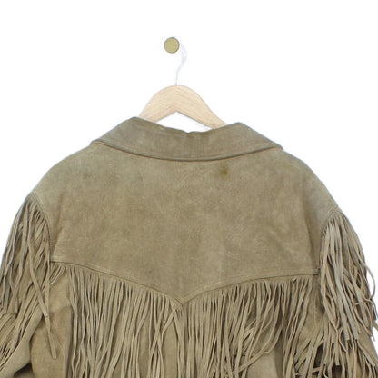 Mens Leather Fringe Jacket Western