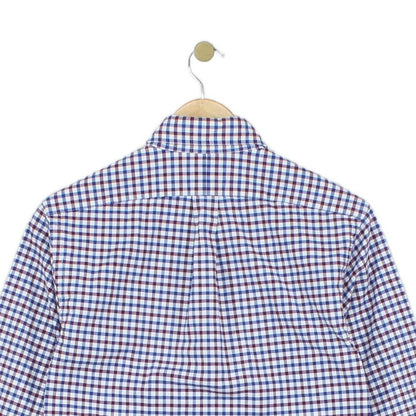 Mens Shirt Check Button Up Slim Fit