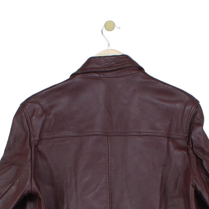 Mens Leather Jacket Full Zip Outerwear