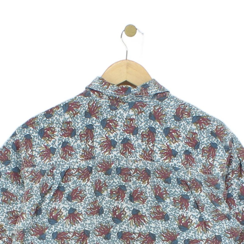 Mens Abstract Shirt Short Sleeve Short