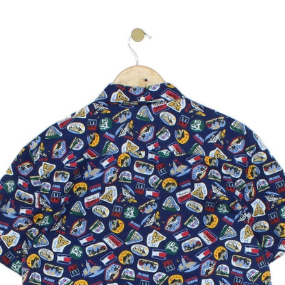 Mens Shirt Slim Fit Short Sleeve Patterned