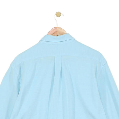 Mens Knit Shirt Button Up Long Sleeve Cotton