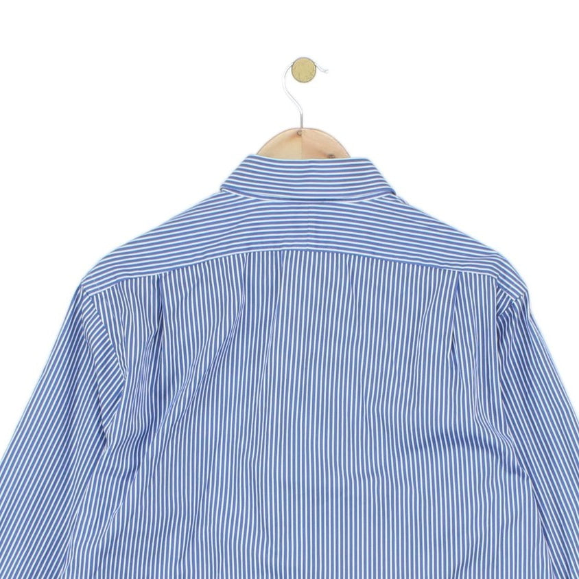 Mens Striped Shirt Custom Fit Button Up