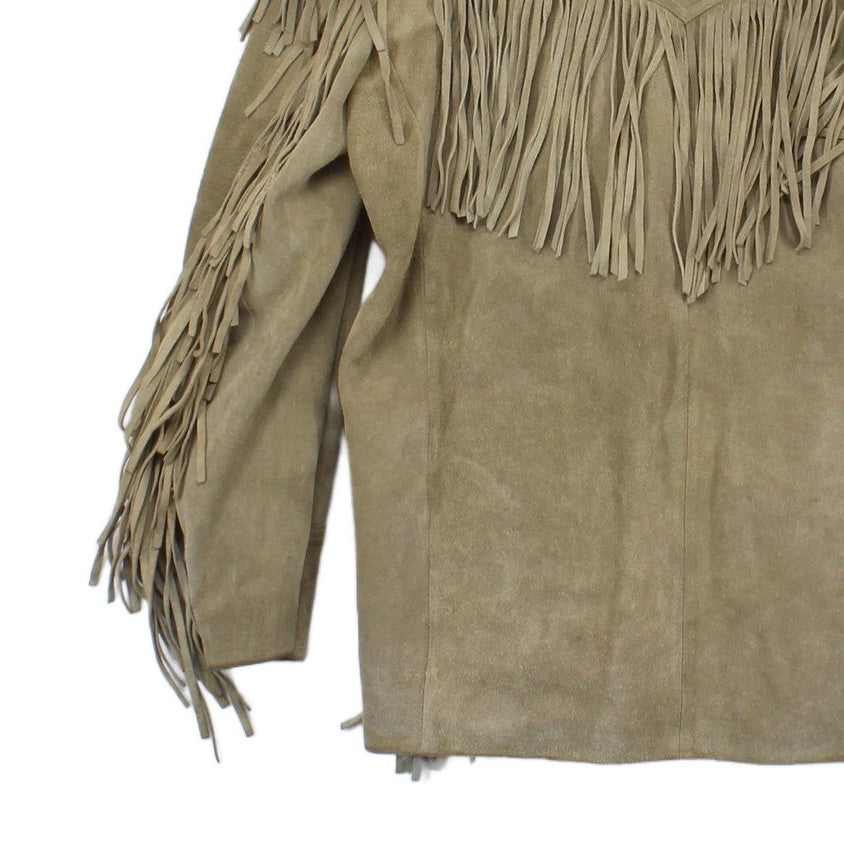 Mens Leather Fringe Jacket Western
