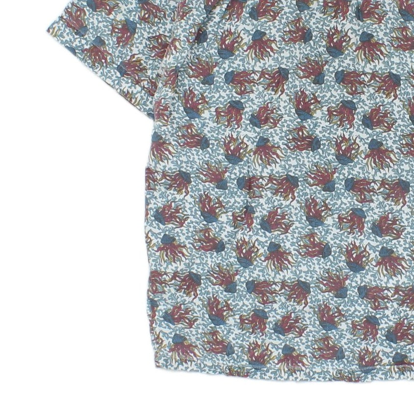 Mens Abstract Shirt Short Sleeve Short