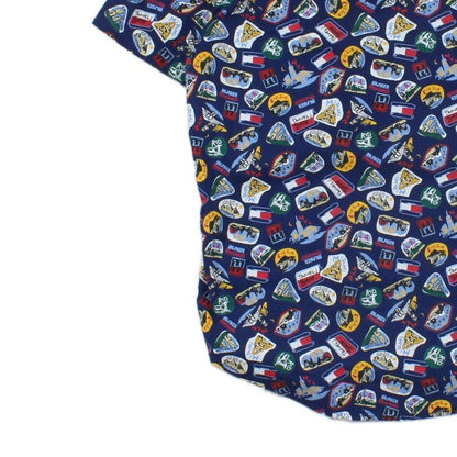 Mens Shirt Slim Fit Short Sleeve Patterned