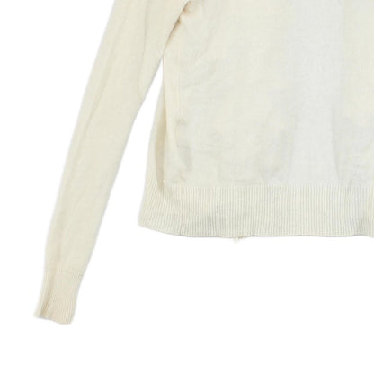 Womens Cashmere Cardigan Ruffle Long Sleeve Knit
