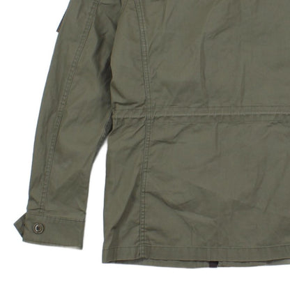 Mens Military Jacket Patch Full Zip Cotton