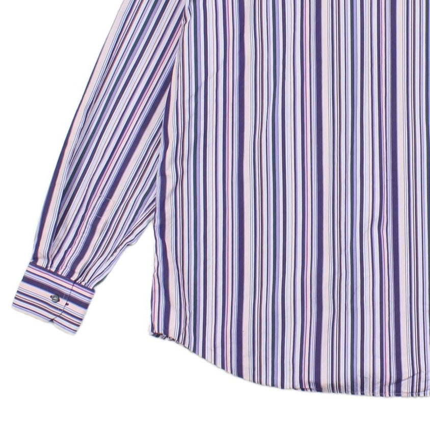Mens Striped Shirt Made In Italy Long Sleeve Cotton